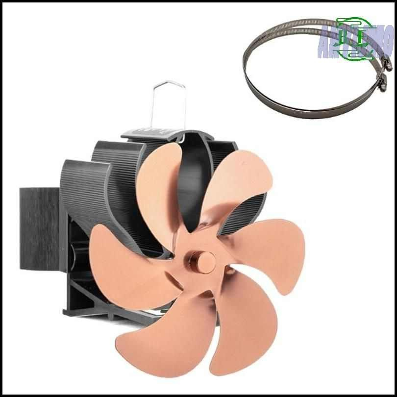 (1) BG606 Малый шестилопастной каминный вентилятор с зажимом - бронза ...