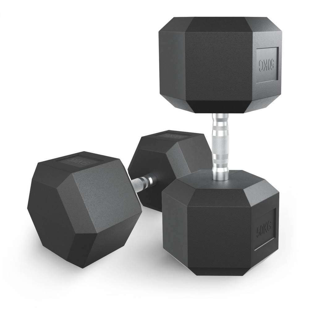 Гантели UNIX Fit Гантель гексагональная обрезиненная, 1 шт. по 50 кг ...