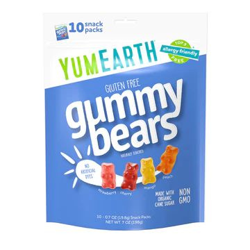 YumEarth, Gummy Bears, Жевательные мармеладные мишки, Ассорти вкусов, 10 пакетиков  #1