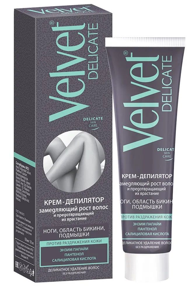 Крем-депилятор Velvet замедляющий рост волос и предотвращающий их врастание Delicate 100 мл  #1