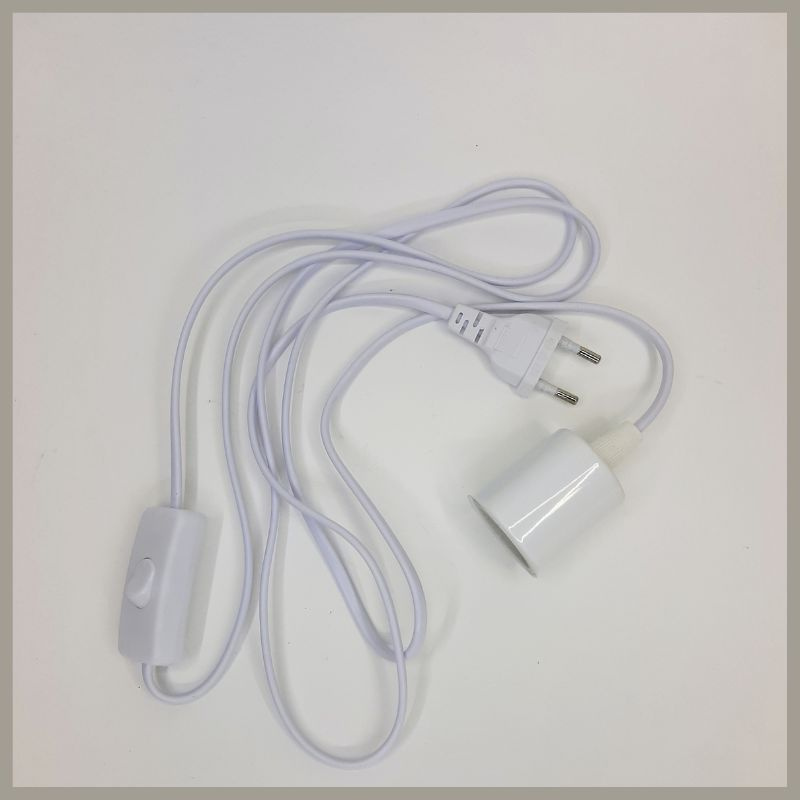 Керамический патрон Е27 с проводом и вилкой - купить с доставкой по ...