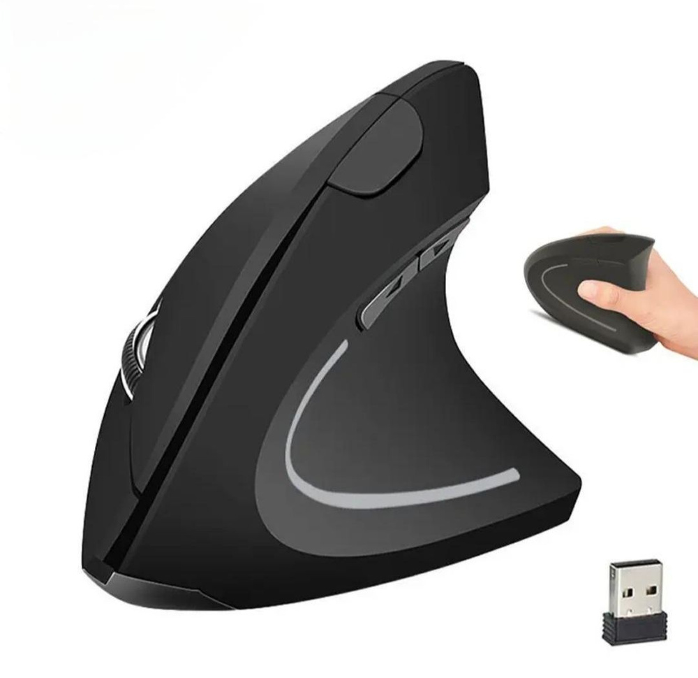 HXSJ Мышь беспроводная HXSJ-mouse, черный матовый, черный #1