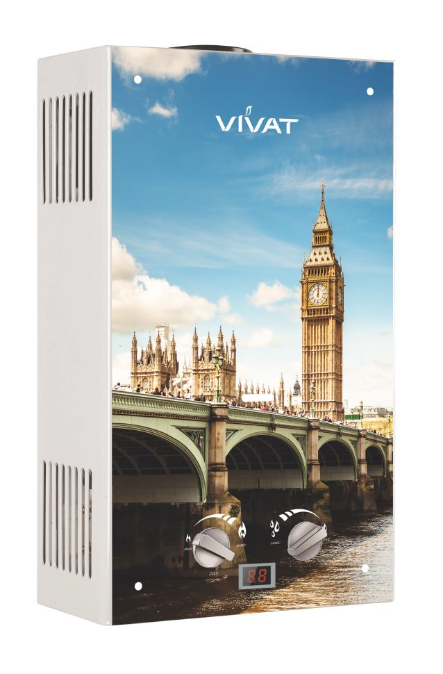 Газовая колонка VIVAT GLS 20-10 Z NG, 20 кВт, 10 л/мин, открытая камера, (изображение - Лондон)  #1
