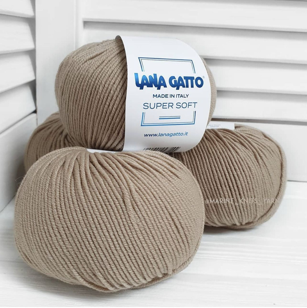 Пряжа Lana Gatto - Super Soft (10046 - капучино), 125м/50г, 3 шт. (Лана Гатто - Супер Софт/Supersoft) #1