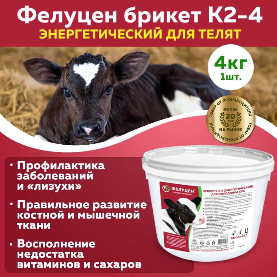 Кормовая добавка Фелуцен энергетический К2-4 для молодняка КРС 4кг  #1