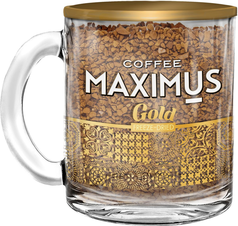 Кофе "Maximus" Gold 70гр. в стеклянной кружке. 4 шт. #1