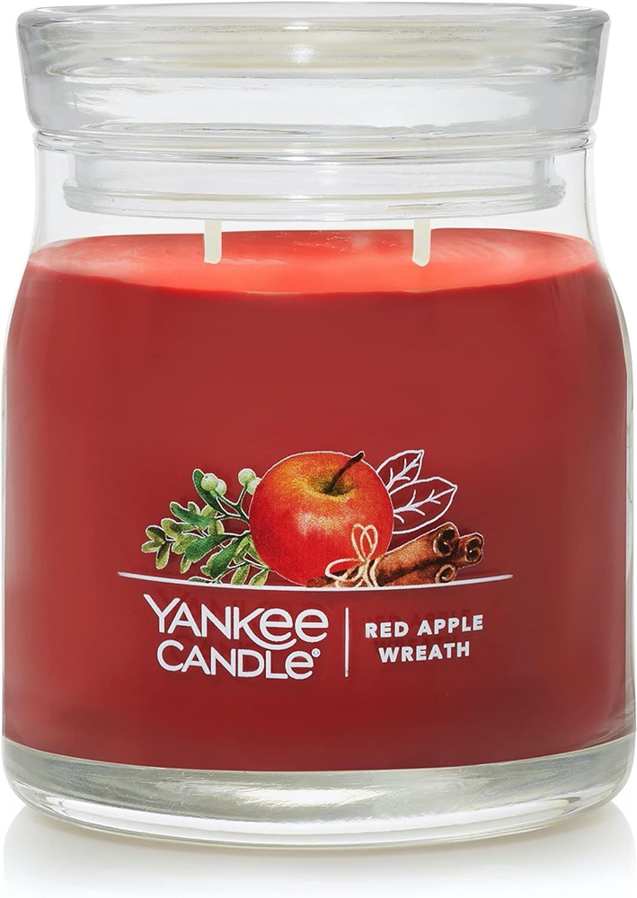 Yankee Candle Свеча ароматическая "Яблочный венок", 11 см х 9 см, 1 шт  #1