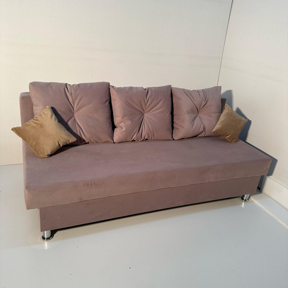 Диван-кровать Диван-кровать Комфорт, механизм Еврокнижка, Выкатной, 190х87х75 см,розовый  #1