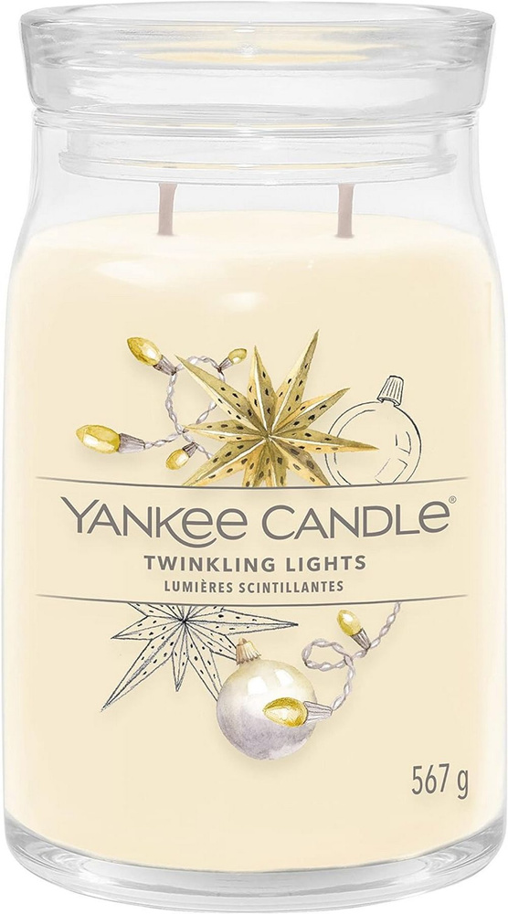 Yankee Candle Свеча ароматическая "Мерцающие огни", 16 см х 9 см, 1 шт  #1