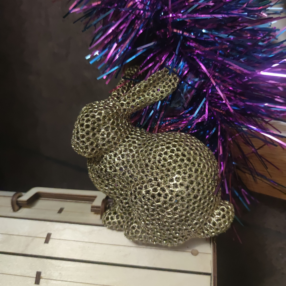 Кролик в стиле Вороного для подарков и украшения 11 cm #1