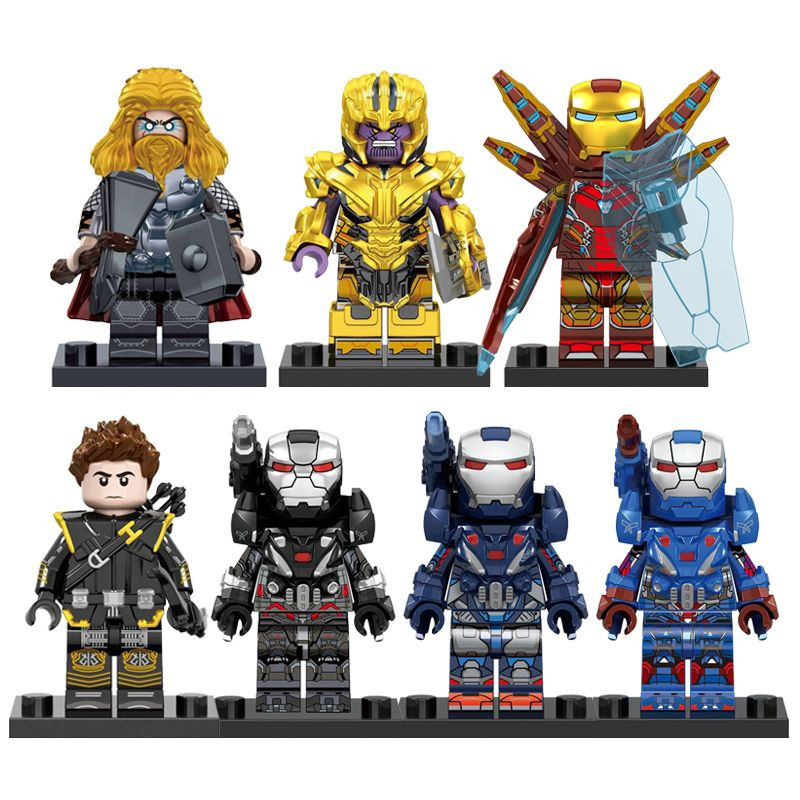 фигурок аниме минифигурки Superhero Iron Man Thanos Minifigures 7 шт #1