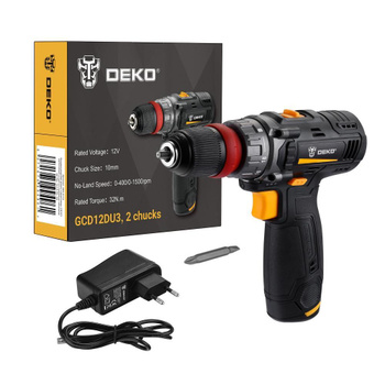 Buy DEKO GCD12DU3 12V Max Electric Screwdriver Cordless Drill 3/8-Inch  2-Speed Mini Wireless Power Driver DC Lithium-Ion Battery
