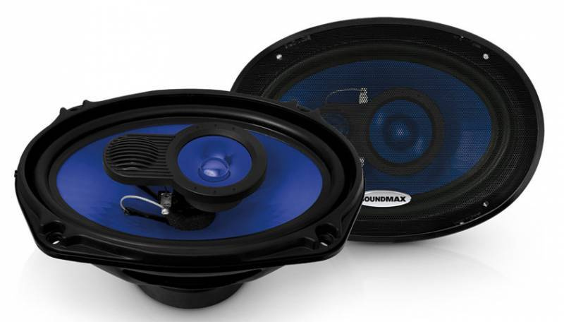 Колонки автомобильные Soundmax SM-CSE693 220Вт 92дБ 4Ом 15x23см (6x9дюйм) (ком.:2кол.) коаксиальные трехполосные