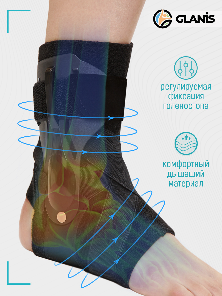 Бандаж на голеностопный сустав Glanis Ankle BraceX