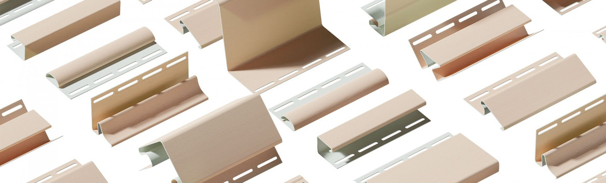 разные доборные элементы сайдинга одного цвета