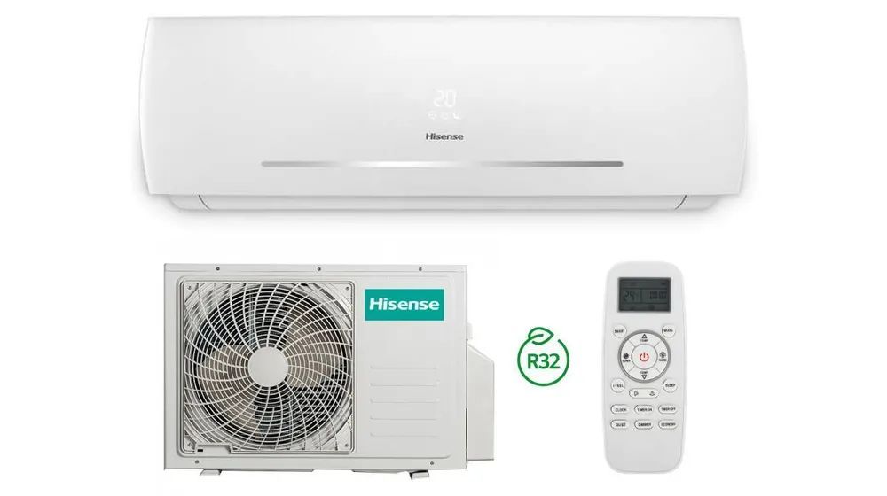Сплит-система (Кондиционер) Hisense NEO Classic A AS-12HR4RYDDC00 / AS-12HR4RYDDC00, до 35 м2 не инвертор, настенный, 5 скоростей, 4D Auto Air, R32. энергоэффективность А, белый
