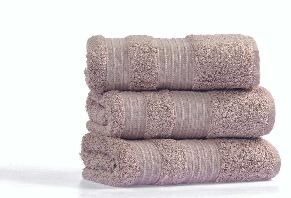 Полотенце махровое/ Полотенце из хлопка и бамбука London, 70*140 см, пыльно-розовый (quartz)  #1