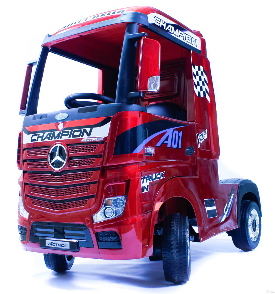 Электромобиль Barty Mercedes-Benz Actros (Лицензия) красный глянец #1