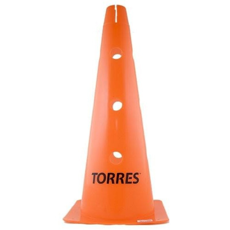 Конус тренировочный TORRES TR1011, оранжевый, 46 см, с отверстиями  #1