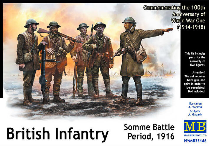 Master Box Сборная модель Британская пехота, период Битвы на Сомме 1916 г., 1/35  #1