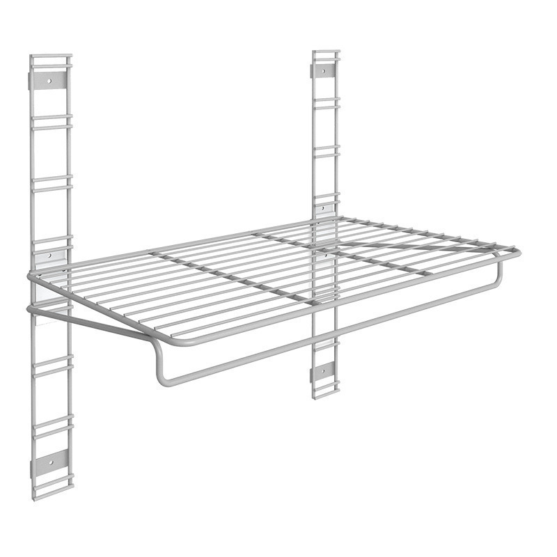 Гардеробная система/Полка сетчатая с планкой для плечиков, глубина 30 см, цвет белый  #1