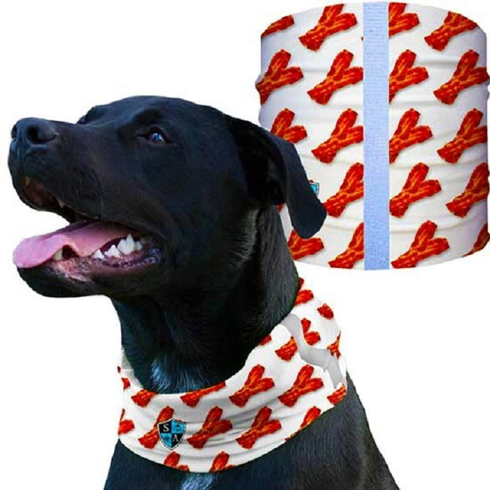 Под ошейник шарф снуд со светоотражателем для собаки SA Co. BACON DOG SHIELD  #1