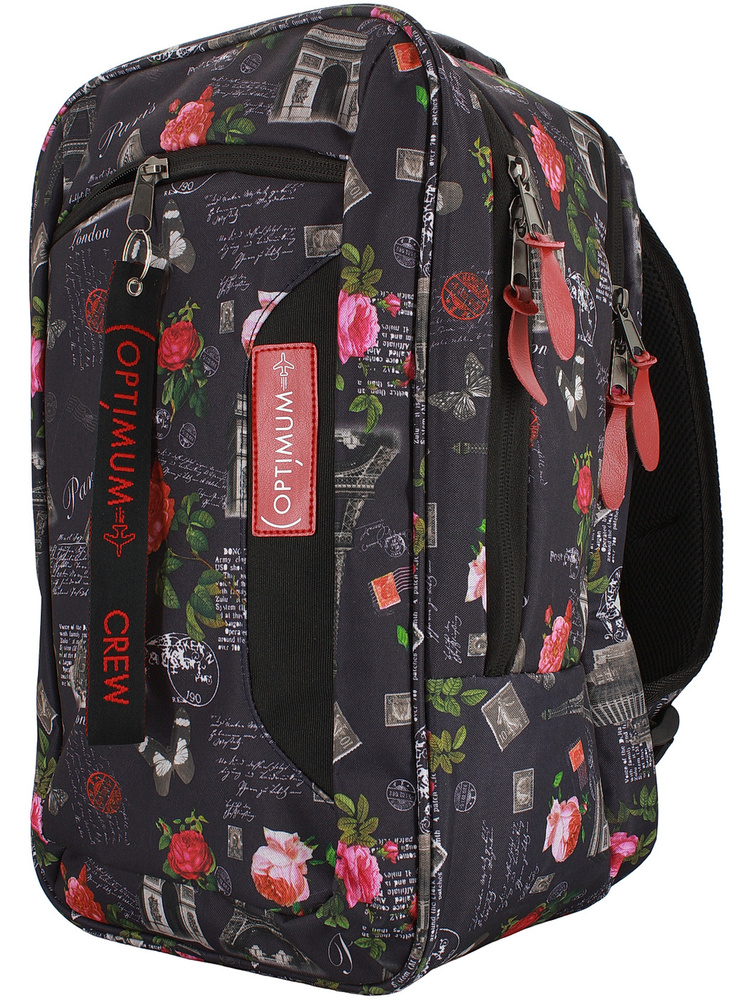 Рюкзак сумка чемодан для Райанэйр ручная кладь 40 20 25 см 20 литров Optimum Ryanair BL, цветы  #1