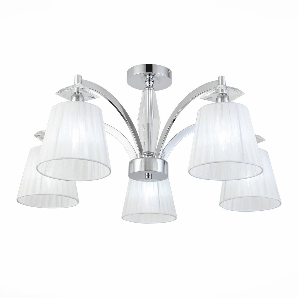 Светильник потолочный ST LUCE цвет светло-серый коллекция BELLO в стиле Neoclassic цоколь E14 ламп 5х40W, #1