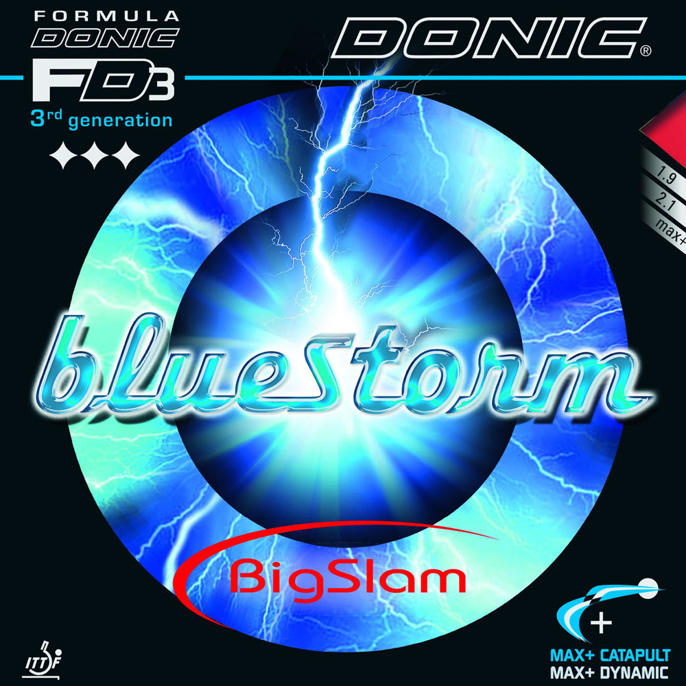 Накладка для ракетки настольного тенниса DONIC Bluestorm Big Slam, Красный толщина губки 2,1  #1