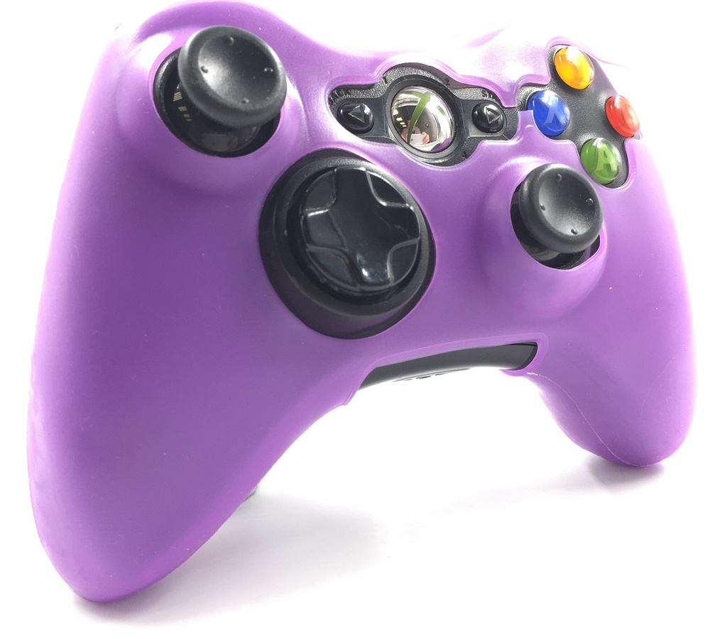 Чехол на геймпад XBOX 360 Фиолетовый (Purple)/полное силиконовое покрытие + защита от ударов  #1