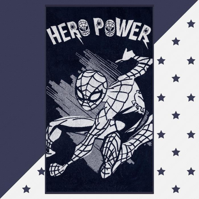 Полотенце махровое "Hero power" Человек Паук, 70х130 см, 100% хлопок, 420гр/м2  #1