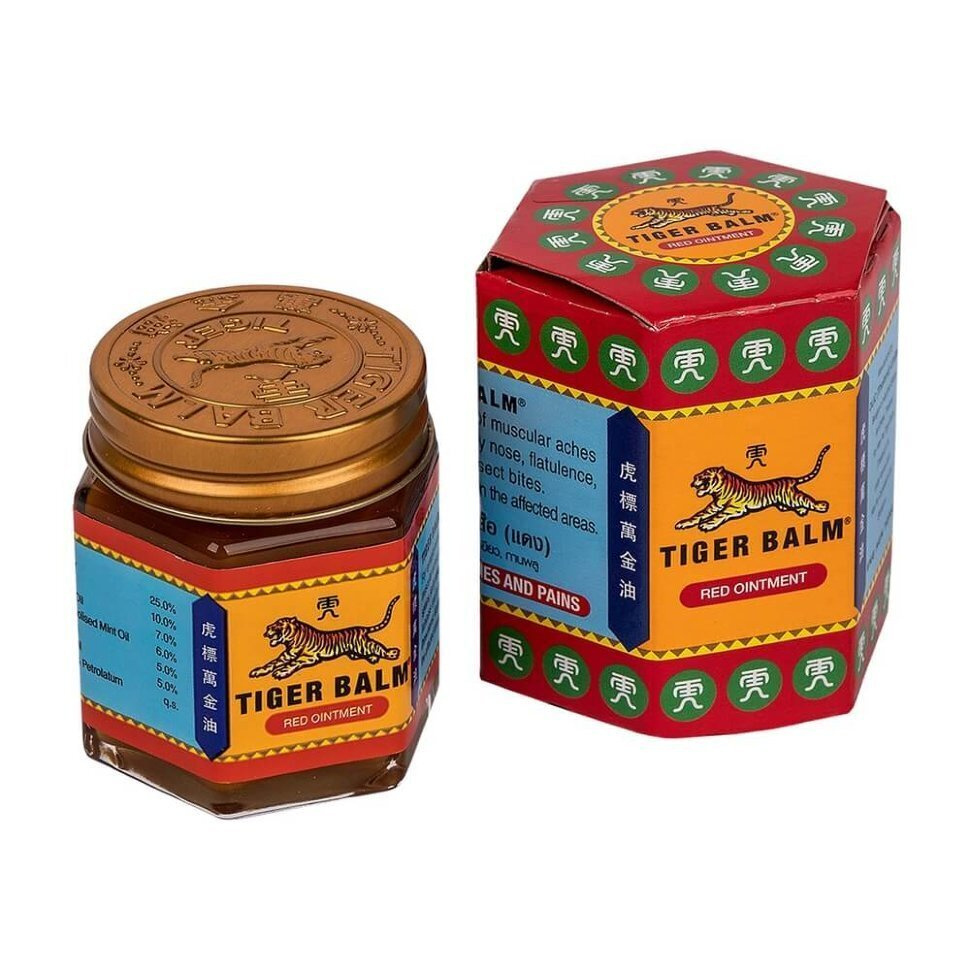 Tiger Balm RED Oitment /Тайский красный разогревающий обезболивающий тигровый бальзам для тела, 19,4 #1