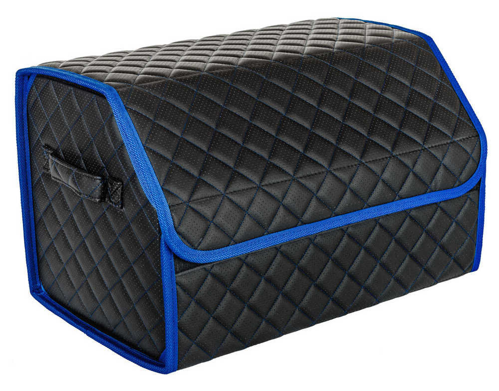 Автомобильный органайзер в багажник с синей нитью ViceCar (синий кант)  #1