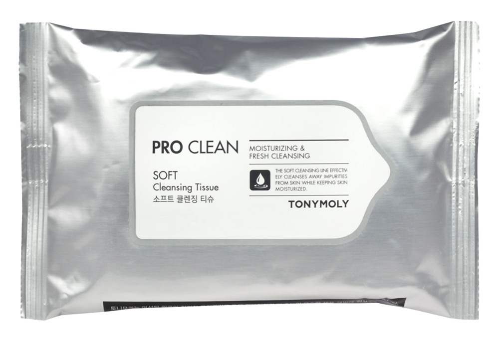 Очищающие салфетки для снятия макияжа PRO CLEAN SOFT Cleansing Tissue TONYMOLY, 200 гр.  #1