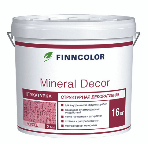 Finncolor Mineral Decor / Тикурила Штукатурка "Минерал Декор" Kta "Короед" 2 Мм 16 Кг "Тиккурила"  #1