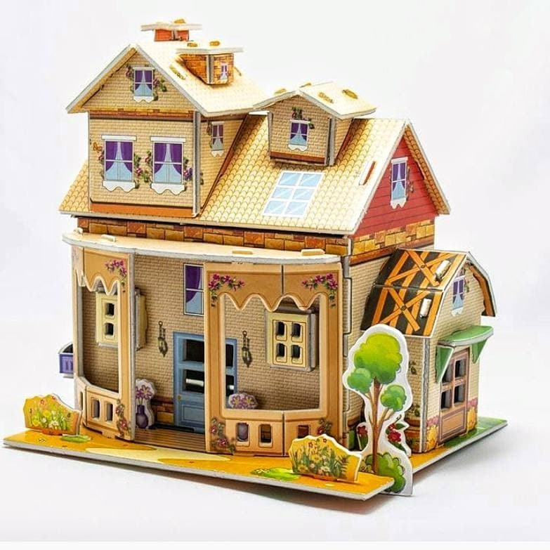 3D-пазл домик из экологичных материалов серия "Поместье"  #1