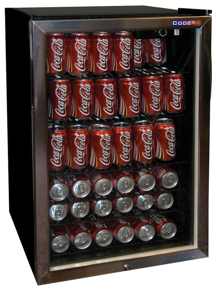 Шкаф холодильный со стеклом COOLEQ TBC-145 черный, мини холодильник однокамерный для напитков  #1
