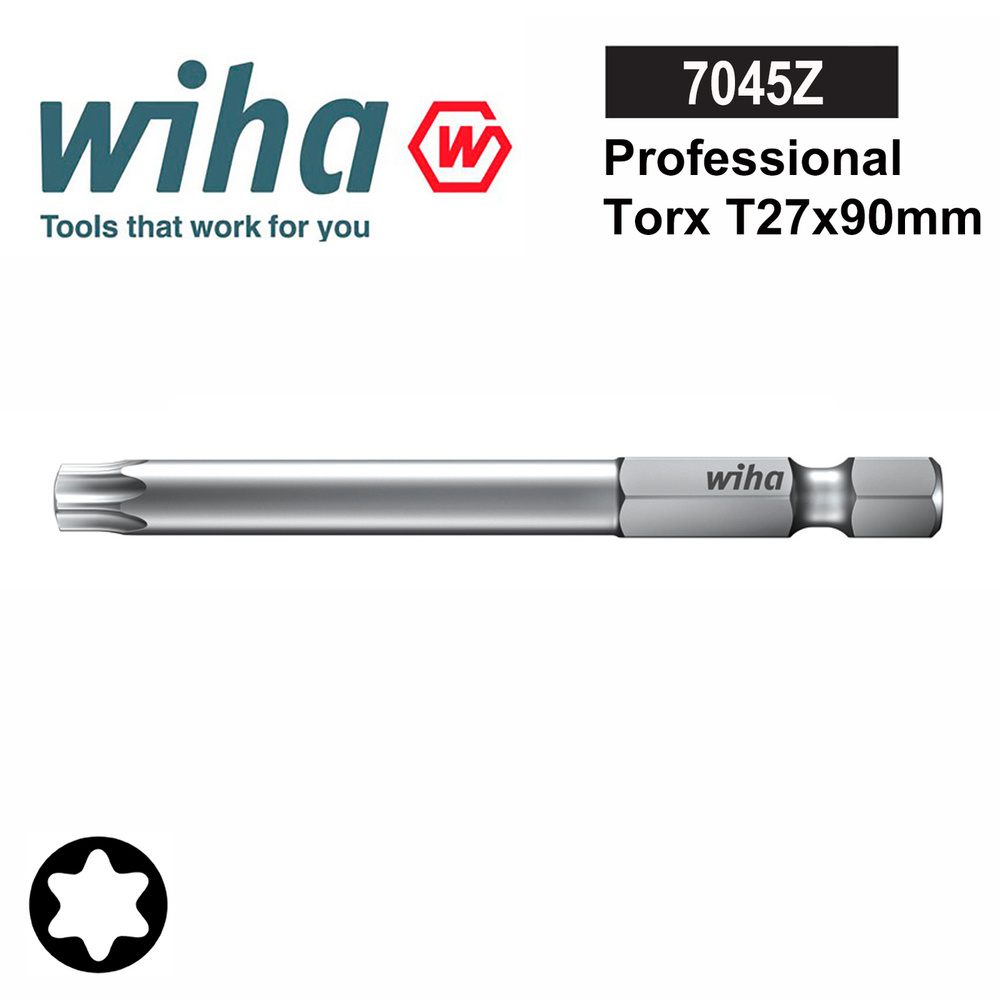 Бита Т27x90мм TORX Professional Wiha 7045Z 33922 #1