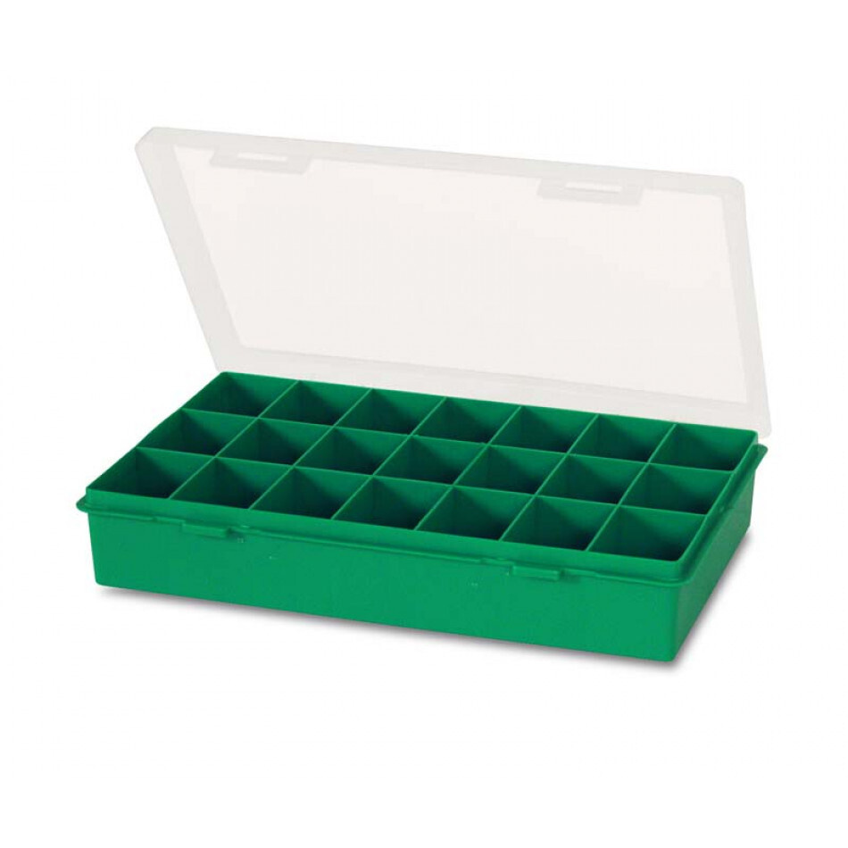 Органайзер для инструментов и мелочей Tayg (290х195х54мм), цвет- зеленый, литые перегородки, масса - #1