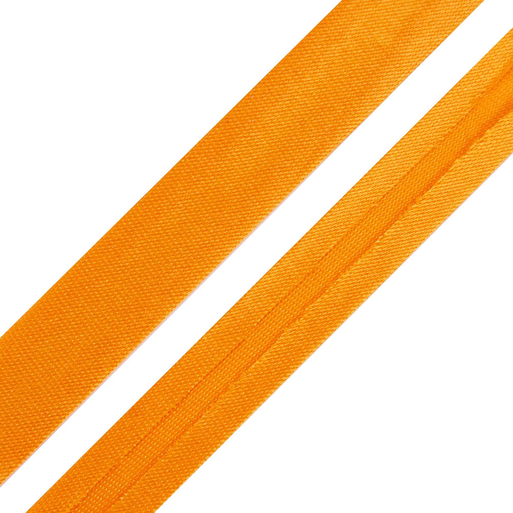 Косая бейка атласная 1,5 см*5 м, оранжевый, Astra&Craft #1