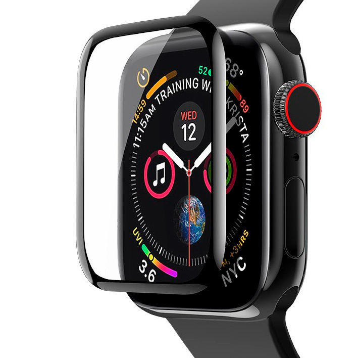 Защитное стекло VIDGES на Apple Watch Series 5 40 mm, черная рамка #1