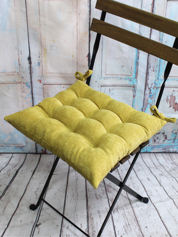 Подушка для сиденья МАТЕХ LORETA 42х42 см. Цвет горчичный, арт. 49-012  #1