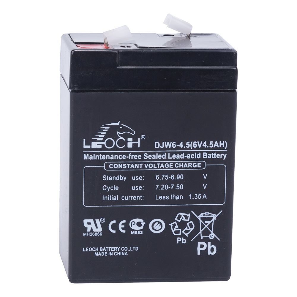 Аккумуляторная батарея LEOCH 4,5-6 ( 6В 4,5АЧ / 6V 4,5AH ) для детской машинки, ИБП, скутера, самоката, #1