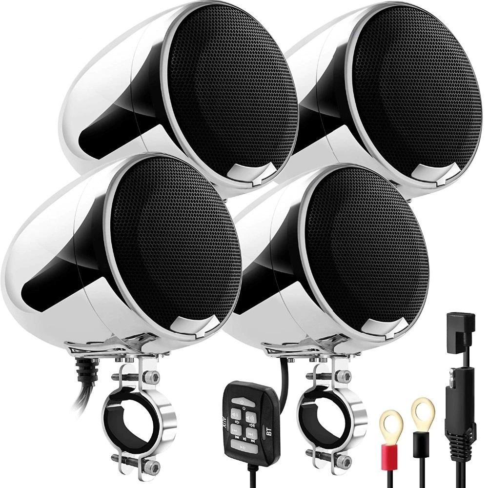 Аудиосистема для мотоцикла GoHawk AN4-QX v2023 (SPK400Q-U) D-class/USB(MP3)/Bluetooth/AUX  #1