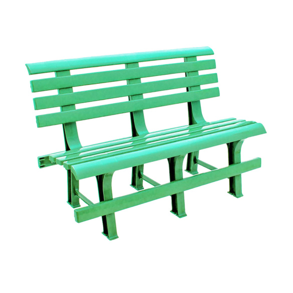 Скамейка со спинкой пласт. 120*53*80 см (зеленый) "стандарт пластик"  #1