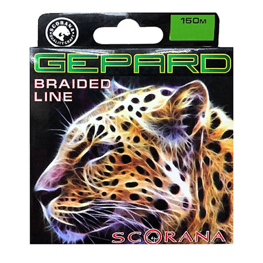 Шнур плетеный Scorana "Gepard" тем.зел. 0.40mm 150m #1