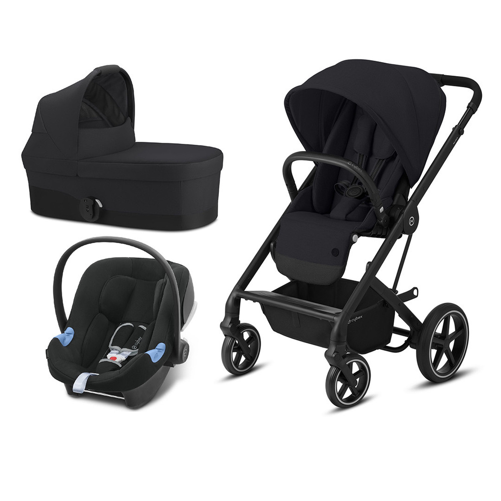 Коляска 3 в 1 Cybex Balios S LUX BLK Deep Black, черный #1