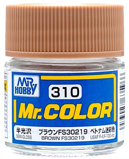 Mr.Color Краска эмалевая цвет Brown FS30219 (USAF F-4, F-100 etc) полуматовый, 10мл  #1