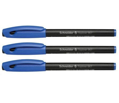 Набор ручек Schneider Капиллярная, толщина линии: 0,4 мм, цвет: Синий, 3 шт.  #1