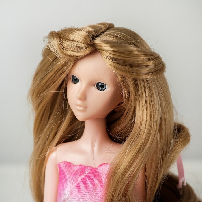 Волосы для кукол "Волнистые с хвостиком" размер маленький, цвет 16  #1